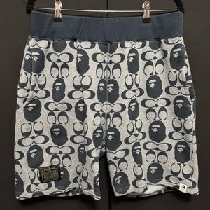 Coach x BAPE Navy Signature Logo Shorts